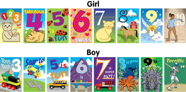 For boys and girls ages 3-10, these are not ordinary Birthday Cards.