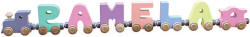 Personalized 6 Letter Pastel Name Train