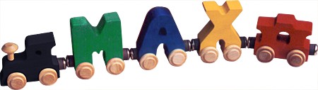 Personalized 3 Letter Bright Name Train