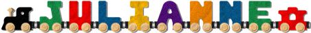 Personalized 8 Letter Bright Name Train