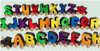 Bright Name Train Letters A-Z