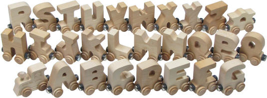 26 Letter Natural Name Train with Engine and Caboose