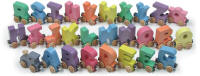 26 Letter Pastel Name Train with Engine and Caboose